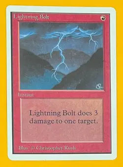 MTG LIGHTNING BOLT Unlimited (OldManMTG 012-184) - Image 1