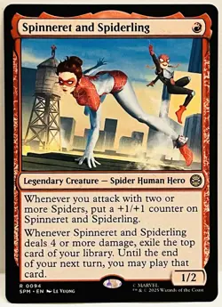 Spinneret and Spiderling -#94-MTG- Marvel's Spider-Man-Regular-NM - Image 1