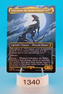 MTG Indoraptor, the Perfect Hybrid (Borderless) Universes Beyond Regular #15 - Image 1