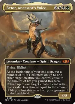 MTG - Betor, Ancestor's Voice - FOIL - TDC #1,mythic, Borderless - Image 1