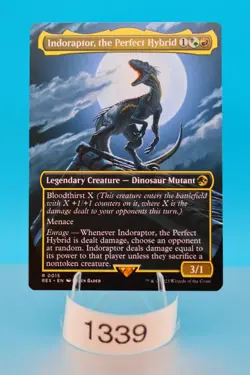 MTG Indoraptor, the Perfect Hybrid (Borderless) Universes Beyond Regular #15 - Image 1
