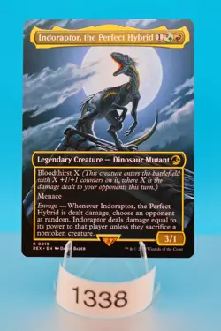 MTG Indoraptor, the Perfect Hybrid (Borderless) Universes Beyond Regular #15 - Image 1