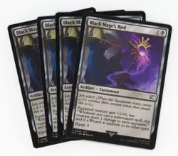 x4 Black Mage's Rod C 0090 Regular Final Fantasy MTG Playset Card NM - Image 1