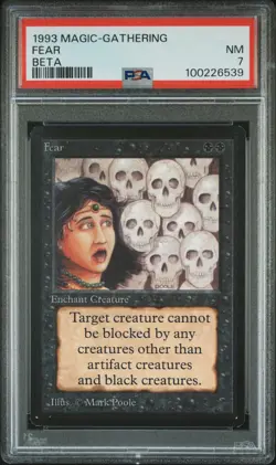1993 Magic: The Gathering MTG Beta Fear PSA 7 - Image 1