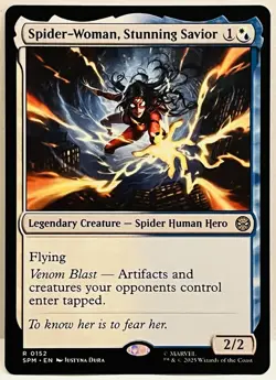 Spider-Woman, Stunning Savior -#152-MTG-Marvel's Spider-Man-Regular-NM - Image 1