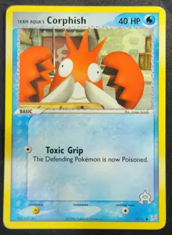 Team Aqua's Corphish 50/95 2004 EX Team Magma VS Team Aqua Pokemon Card - Image 1