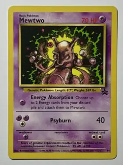 Mewtwo #14 (LP/MP) Black Star Promo Wizards Of The Coast 1996 Pokemon Card - Image 1