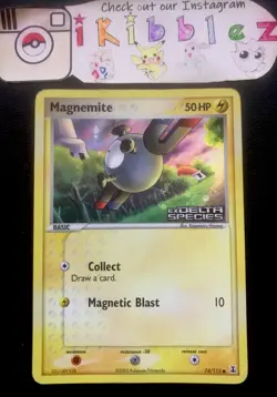 Holon's Magnemite 74/113 PL Holo Foil EX Delta Species Stamped Pokemon Card! - Image 1