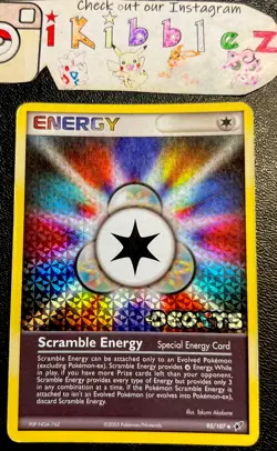 Scramble Energy 95/107 MP Kaleidoscope Holo Deoxys Stamped Pokemon Card! - Image 1