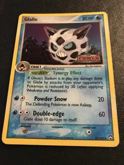 Glalie 30/108 MP Holographic Power Keeper’s Stamped Pokemon Card. Fast Shipping! - Image 1