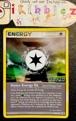 Holon Energy GL 105/113 VLP Reverse Holo EX Delta Species Stamped Pokemon Card! - Image 1
