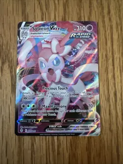 Sylveon VMAX 075/203 SWSH07 Evolving Skies Holo Ultra Rare Pokemon Card NM Eng - Image 1