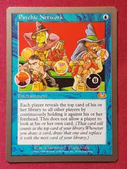 Magic The Gathering UNGLUED PSYCHIC NETWORK blue card MTG - Image 1