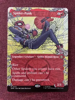 Spider-Punk #210 SHOWCASE NM/M MTG Spiderman Magic Card Marvel Borderless - Image 1