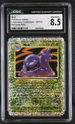CGC 8.5 Muk 2002 Legendary Collection 16/110 Reverse Holo Pokemon Card - Image 1