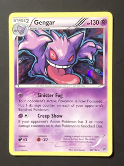 2015 Pokemon Gengar XY Breakthrough Cosmos Holo Card 60/162 - Image 1