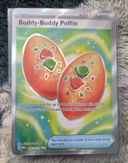 Buddy Buddy Poffin 167/132 Mega Evolution Secret Rare Pokemon Card - Image 1