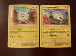 Togedemaru SM09 & SM44 Holo Swirl Sun & Moon Black Star Promo Pokemon TCG Card - Image 1