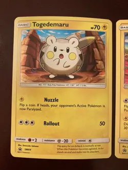 Togedemaru SM09 & SM44 Holo Swirl Sun & Moon Black Star Promo Pokemon TCG Card - Image 2