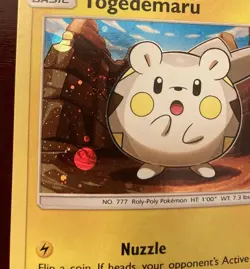 Togedemaru SM09 & SM44 Holo Swirl Sun & Moon Black Star Promo Pokemon TCG Card - Image 3