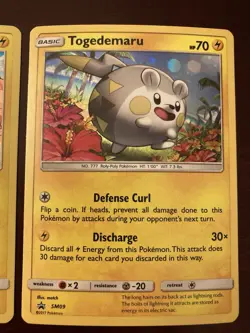 Togedemaru SM09 & SM44 Holo Swirl Sun & Moon Black Star Promo Pokemon TCG Card - Image 4