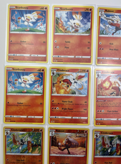 14 Card Lot Scorbunny Raboot Cinderace Strike Reverse Holo Pokemon TCG - Image 1