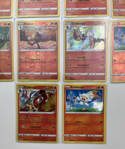 14 Card Lot Scorbunny Raboot Cinderace Strike Reverse Holo Pokemon TCG - Image 4