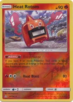 Pokemon - Heat Rotom - 24/156 - Rare - Reverse Holo - Sun and Moon Ultra Prism - - Image 1