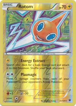 Pokemon - Rotom - 24/124 - Rare - Reverse Holo - XY - Fates Collide - NM - Image 1
