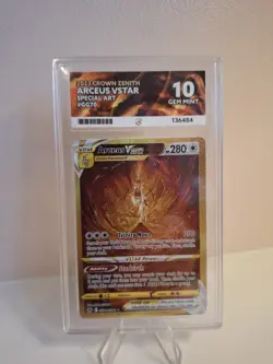 Pokemon TCG Crown Zenith Arceus V Star GG70/GG70 Galarian ACE 10 Gem Mint - Image 1