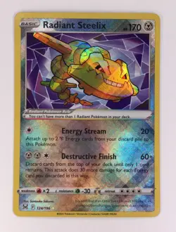 Radiant Steelix 124/196 Swsh11: Lost Origin Holo - Pokemon TCG English NM - Image 1