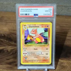 1999 Pokemon Base Set Unlimited Charmeleon #24 PSA 10 Gem Mint - Image 1