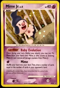 2008 Pokemon Mime Jr. DP22 Diamond and Pearl Promos Holo NM - Image 1