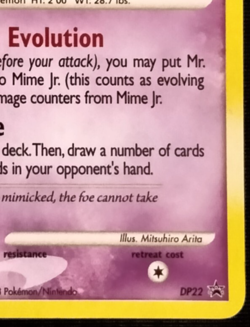2008 Pokemon Mime Jr. DP22 Diamond and Pearl Promos Holo NM - Image 5