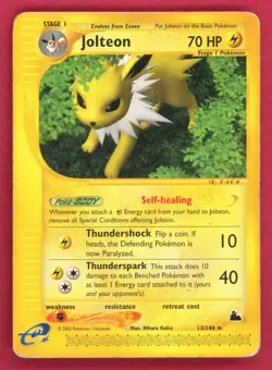 Jolteon Non-Holo Rare Skyridge 13/144 E-Series Pokemon TCG - HP - Image 1