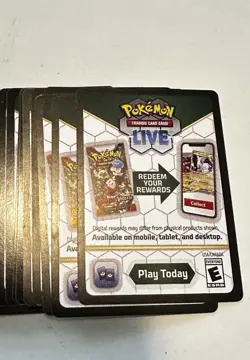 100pcs x Nintendo Pokemon Trading Card Game TCG Live Online Redeemable Code Card - Image 1