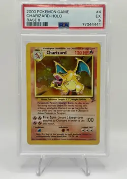 Pokemon TCG Charizard Base Set 2 Holo Rare Card 4/130 PSA 5 - Image 1