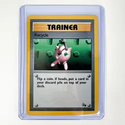 Recycle 61/62 Pokemon Card, Vintage Fossil 1999, Trainer Common MP - Image 1