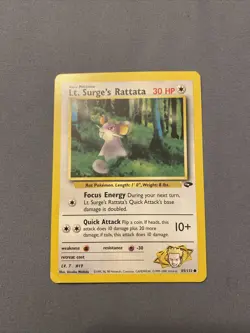 Pokemon TCG Lt. Surge's Rattata Gym Challenge, Unlimited Common Card 85/132 - Image 1