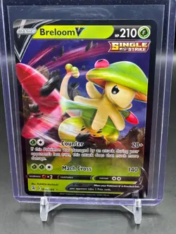 Breloom V Holo Ultra Rare Pokemon Fusion Strike Card 006/264 - Image 1
