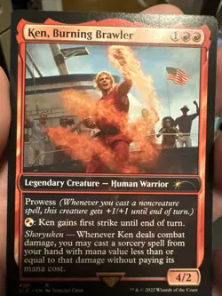 MTG Magic the Gathering SF2 Street Fighter 2 Secret Lair 430 Ken Burning Brawler - Image 1