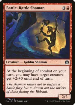 Battle-Rattle Shaman 117 IMA MTG Common Red Goblin Common EN Mahy - Image 1