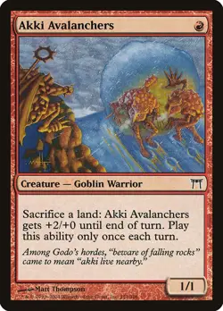 Akki Avalanchers 151 CHK Thompson MTG Red Goblin Warrior Common EN - Image 1