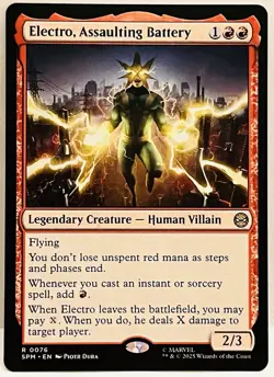 Electro, Assaulting Battery -#76-MTG- Marvel's Spider-Man-Regular-NM - Image 1
