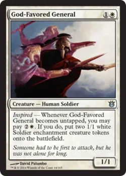 God-Favored General -Foil Light Play MTG Born of the Gods - Image 1