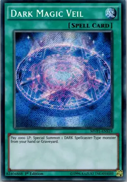 Yugioh Dark Magic Veil MVP1-ENS19 1st Edition Secret Rare NM - Image 1