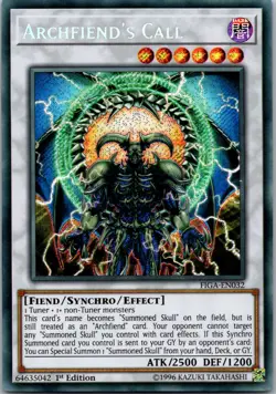 Yugioh Archfiend's Call FIGA-EN032 1st Edition Secret Rare NM - Image 1