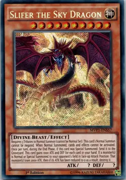 Yugioh Slifer the Sky Dragon MVP1-ENS57 1st Edition Secret Rare NM - Image 1