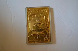 Nintendo Pokemon Gold Plated Trading Card Jigglypuff Burger King 1999 - Image 1