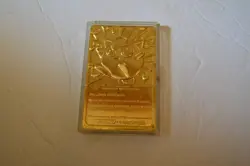 Nintendo Pokemon Gold Plated Trading Card Jigglypuff Burger King 1999 - Image 2